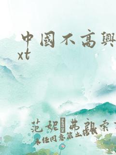 中国不高兴 txt
