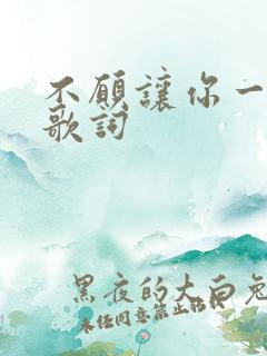 不愿让你一个人歌词