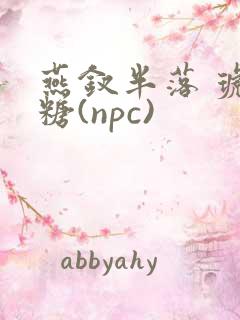 燕钗半落 琥珀糖(npc)