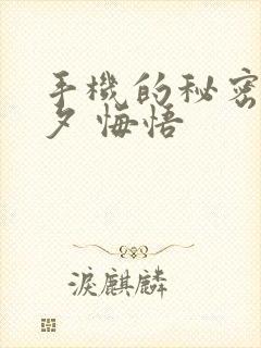 手机的秘密 七夕 悔悟