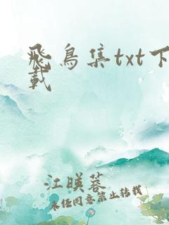 飞鸟集txt下载