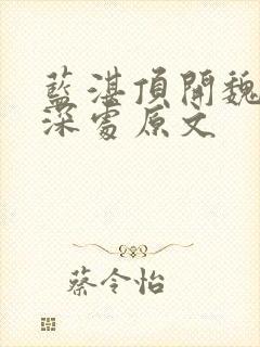 蓝湛顶开魏婴的深处原文