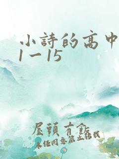 小诗的高中日记1一15