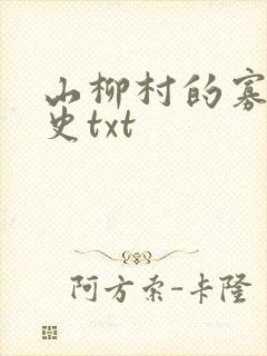 山柳村的寡妇情史txt