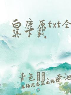白鹿原txt全集下载