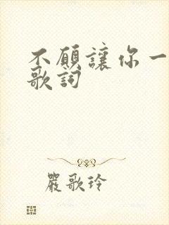 不愿让你一个人歌词