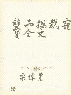 双面总裁宠妻如宝全文