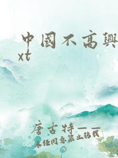 中国不高兴 txt
