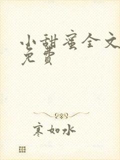 小甜蜜全文阅读免费