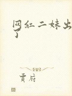 网红二妹出啥事了