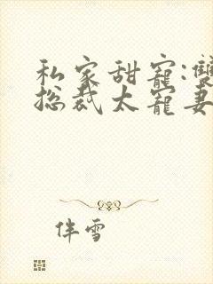 私家甜宠:双面总裁太宠妻