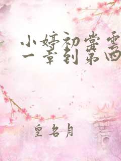 小婷初尝云雨第一章到第四章