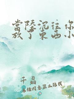 当陆沉往你里面放了东西小玩具