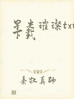 星光璀璨txt下载