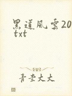 黑道风云20年 txt