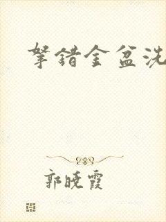 拿错金盆洗错手