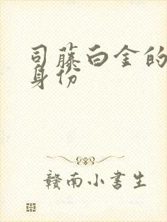 司藤白金的真实身份