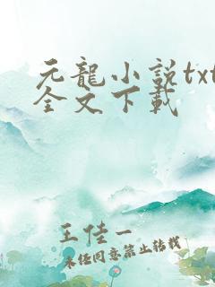 元龙小说txt全文下载
