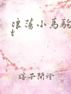 浪荡小马驹txt
