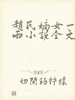 赵氏嫡女一蓑烟雨小说全文免费笔趣txt下载