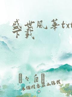 盛世风华txt下载