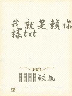 我就是赖你 怎样txt