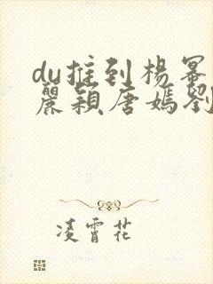 du推到杨幂赵丽颖唐嫣刘诗诗郑爽