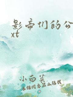 影帝们的公寓txt