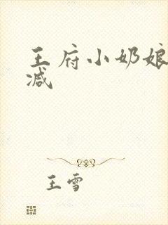 王府小奶娘未删减