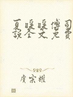 夏暖暖傅司寒小说全文免费阅读