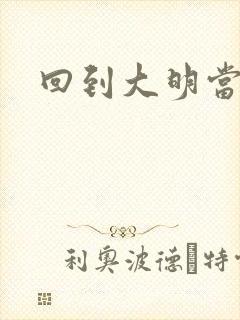 回到大明当才子