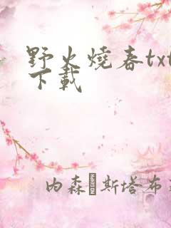 野火烧春txt下载