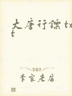 大唐行镖 txt