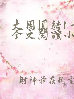大团圆结1一6全文阅读小说