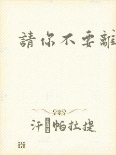 请你不要离开我