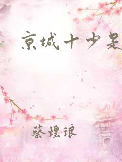 京城十少是谁