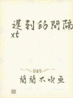 迟到的间隔年txt