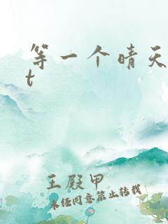 等一个晴天txt