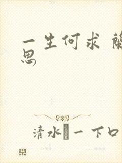 一生何求 兰思思