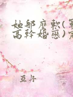 她那么软(军婚高干婚恋)完结