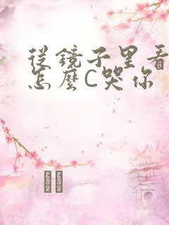 从镜子里看我是怎么C哭你