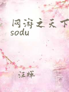 网游之天下无双sodu