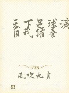 天下足球演员的自我修养