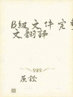 B级文件完整中文翻译