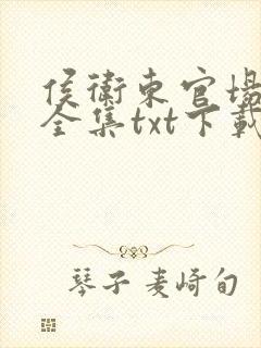 侯卫东官场笔记全集txt下载