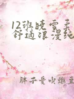12班晓雪柔软舒适浪漫纯洁
