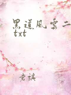 黑道风云二十年 txt