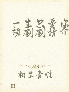 一生只爱你 电视剧剧情介绍