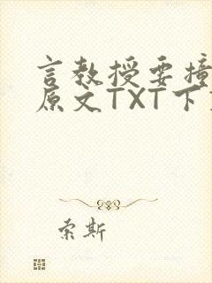 言教授要撞坏了原文TXT下载