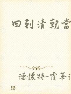 回到清朝当王爷